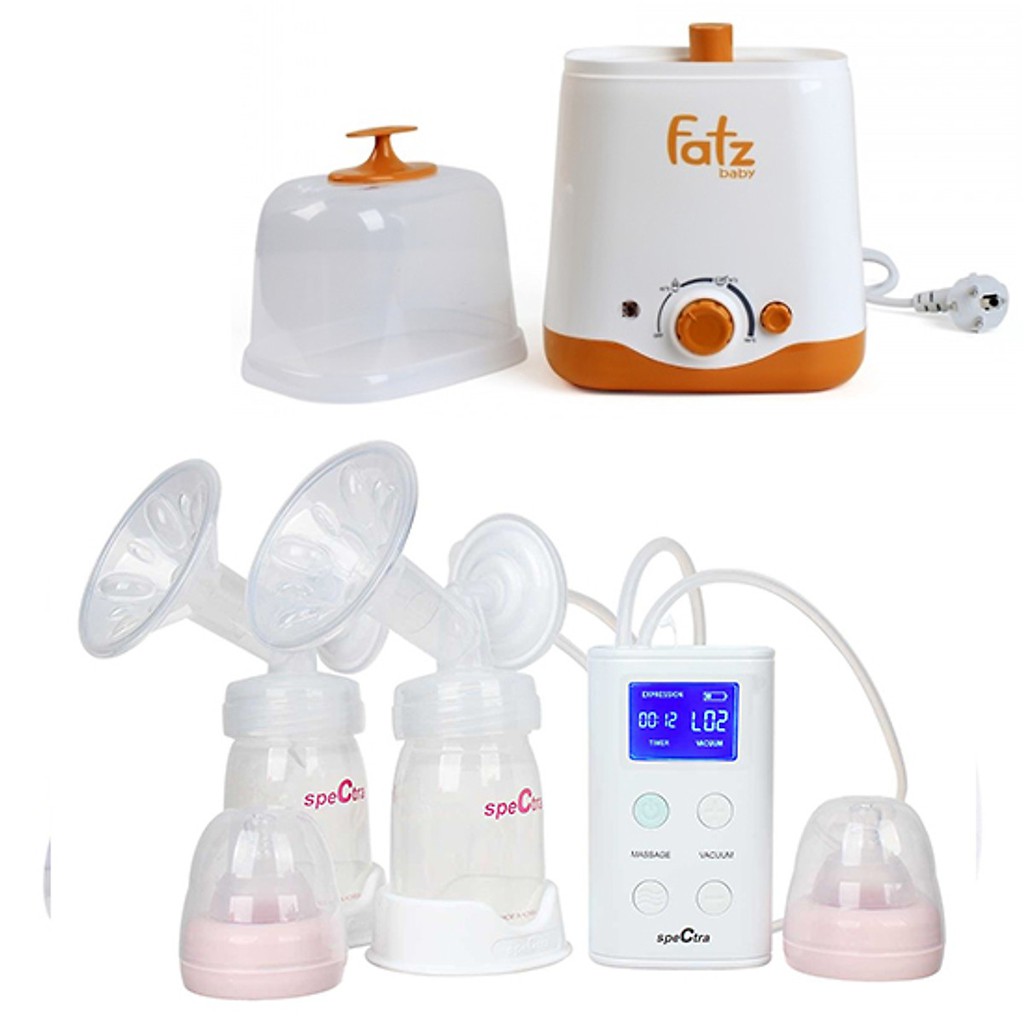 [Hot] Mua Máy Hút Sữa Spectra 9PLUS tặng Máy Hâm Nóng Và Tiệt Trùng 2 Bình Cổ Rộng FatzBaby FB3012SL