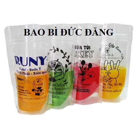 1kg túi zip 2 mặt trong, túi zip trong đáy đứng đủ size
