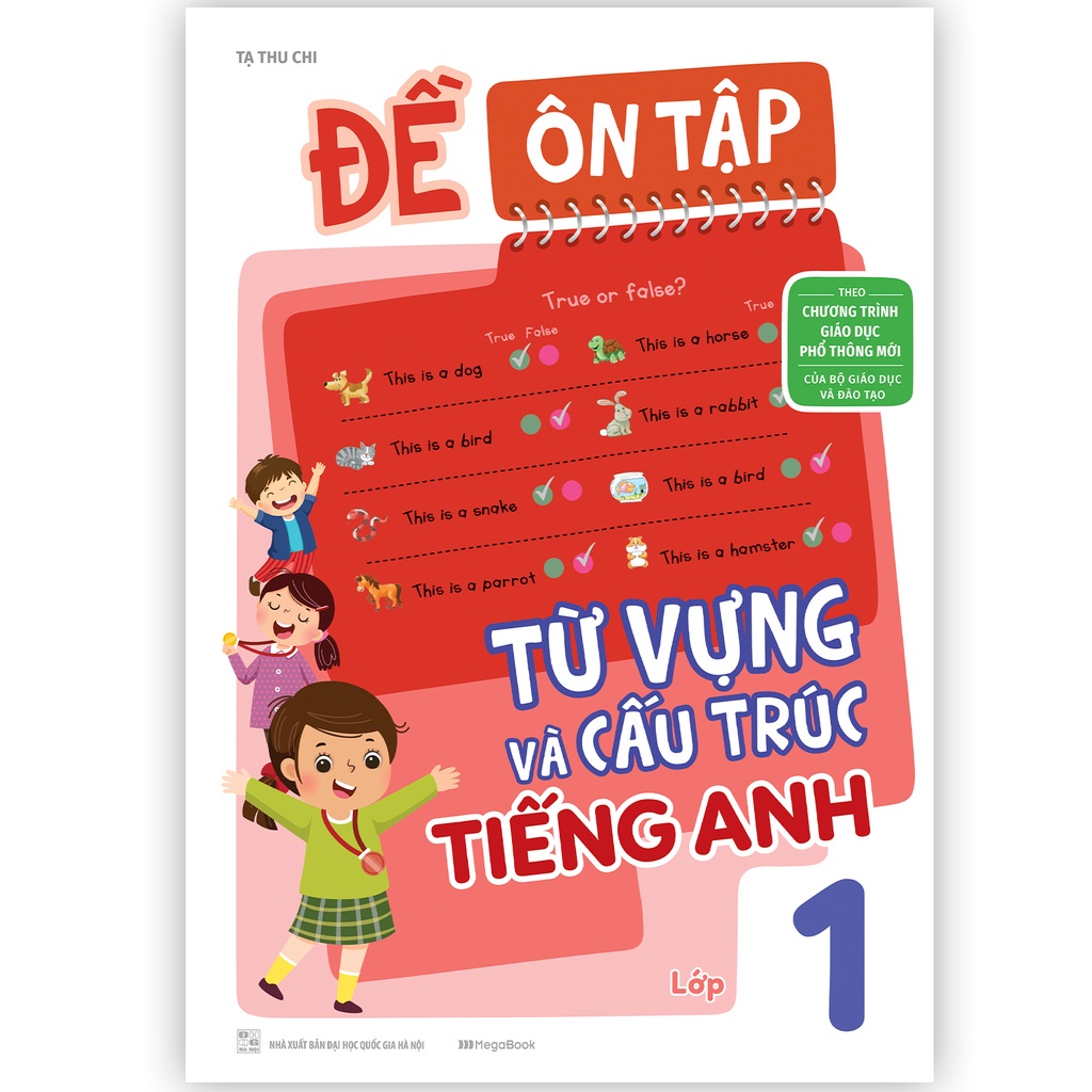 Sách Megabooks - Đề Ôn Tập Từ Vựng Và Cấu Trúc Tiếng Anh Lớp 1