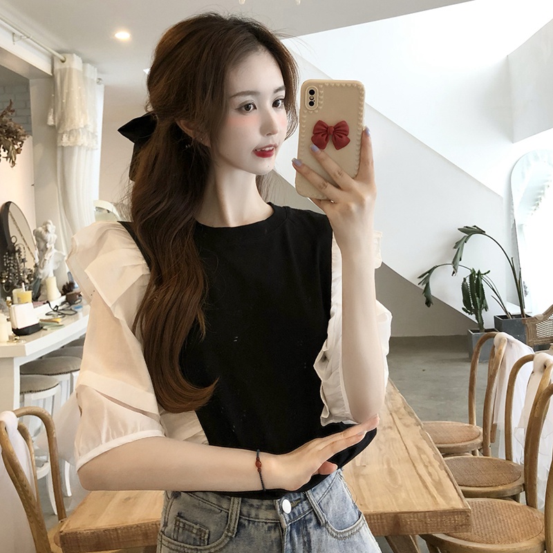 NRVP Áo Thun Ngắn Tay Dáng Rộng Thời Trang Đường Phố Hàn Quốc Cho Nữ