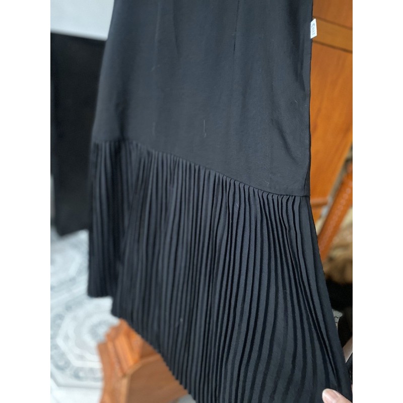 Váy thiết kế CChat xếp ly liền thân kèm đai lưng