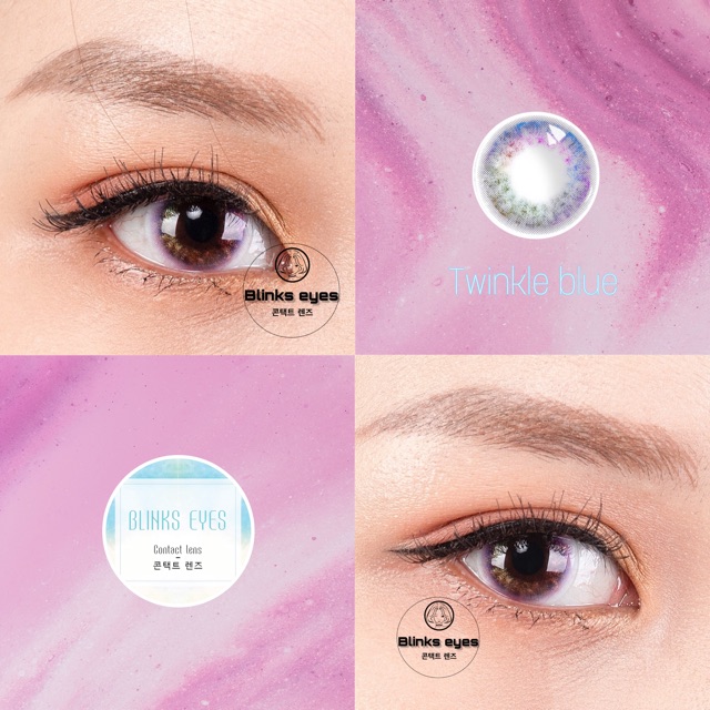 Twinkle blue ( 0 đến 6 độ ) - note lại độ - kính áp tròng