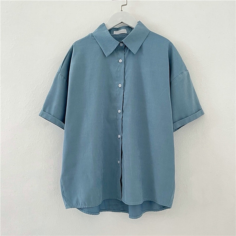 Áo sơmi xanh size L