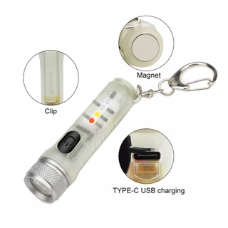 Đèn pin mini móc khoá siêu sáng, nhiều chế độ