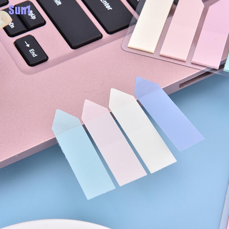 Giấy dán ghi chú bằng chất liệu PET trong suốt màu huỳnh quang hình mũi tên