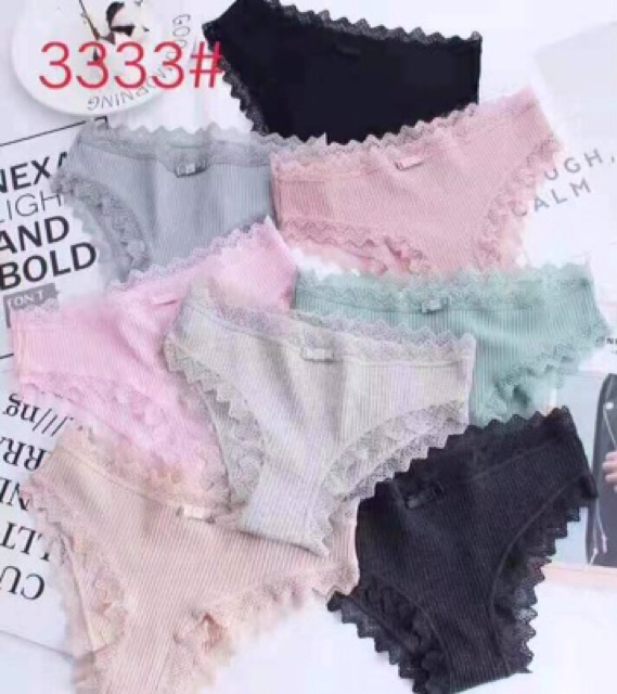 QUẦN COTTON TĂM PHỐI REN NƠ XINH 3333 | BigBuy360 - bigbuy360.vn