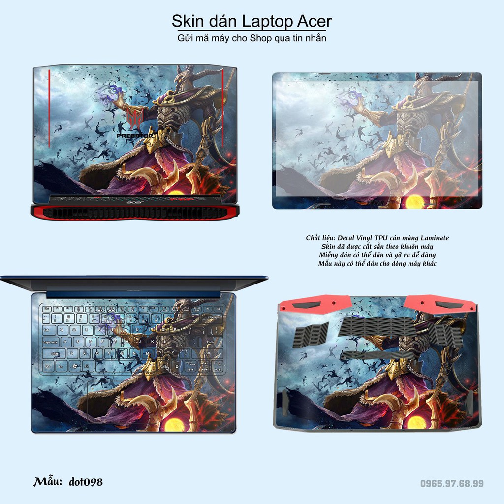 Skin dán Laptop Acer in hình Dota 2 _nhiều mẫu 17 (inbox mã máy cho Shop)