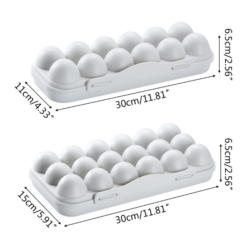 HO 12/18-Grid Egg Holder Food Storage Bin Box Hamper Portable Egg Container Carrier