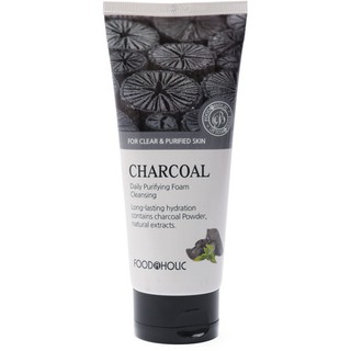 Sữa rửa mặt than hoạt tính Foodaholic Charcoal Daily Purifying Foam Cleansing 180ml