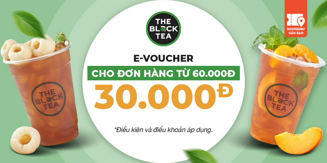E-Voucher The Black Tea trị giá 30.000đ cho đơn hàng từ 60.000đ