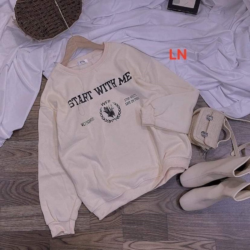 Áo nỉ bo START WHIT ME LN11