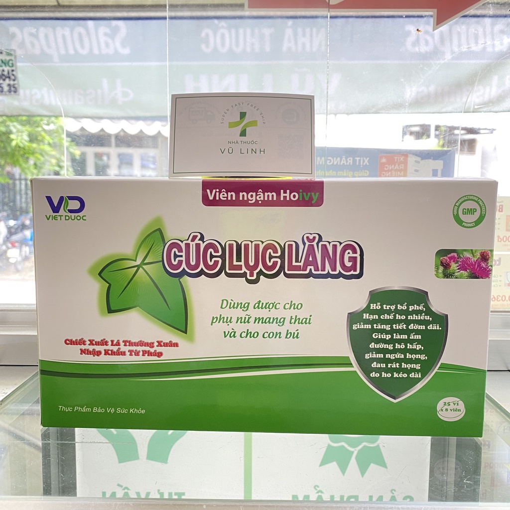 (CHÍNH HÃNG) Viên Ngậm Ho Cúc Lục Lăng giúp bổ phế, giảm ho, giảm tăng tiết đờm dãi - ( 1 Vỉ x 8 viên)