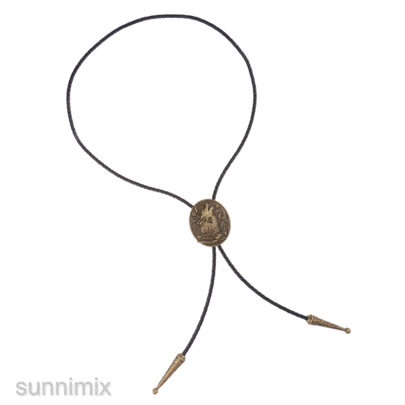 [Sunnimix] Vòng cổ Cao Bồi Bolas Rodeo Bootlace Hình Đầu Sói Sáng Tạo Kiểu Mỹ