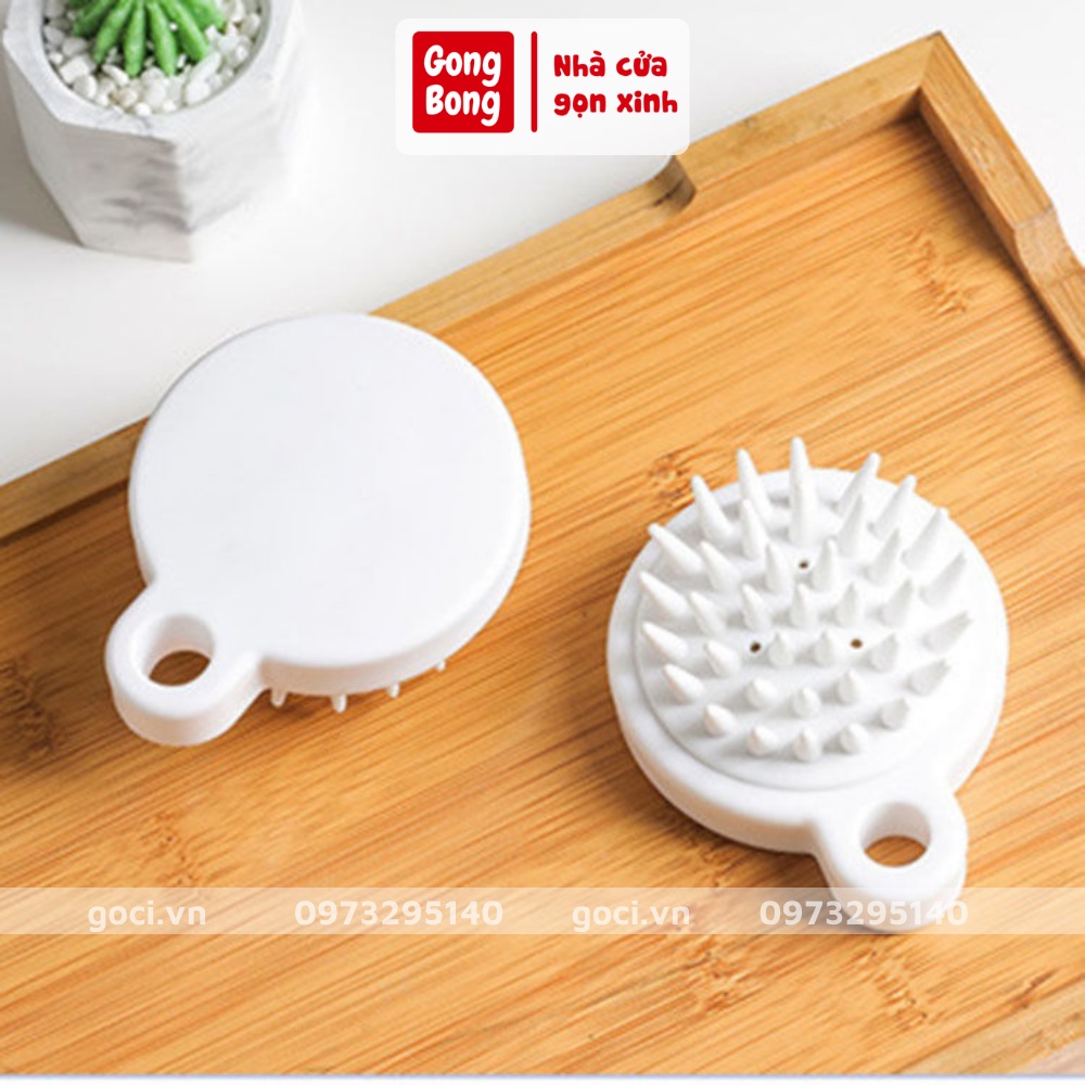 Lược silicone mát xa da đầu kiểu mới chải tóc thư giãn gia dụng nhà tắm tiện ích