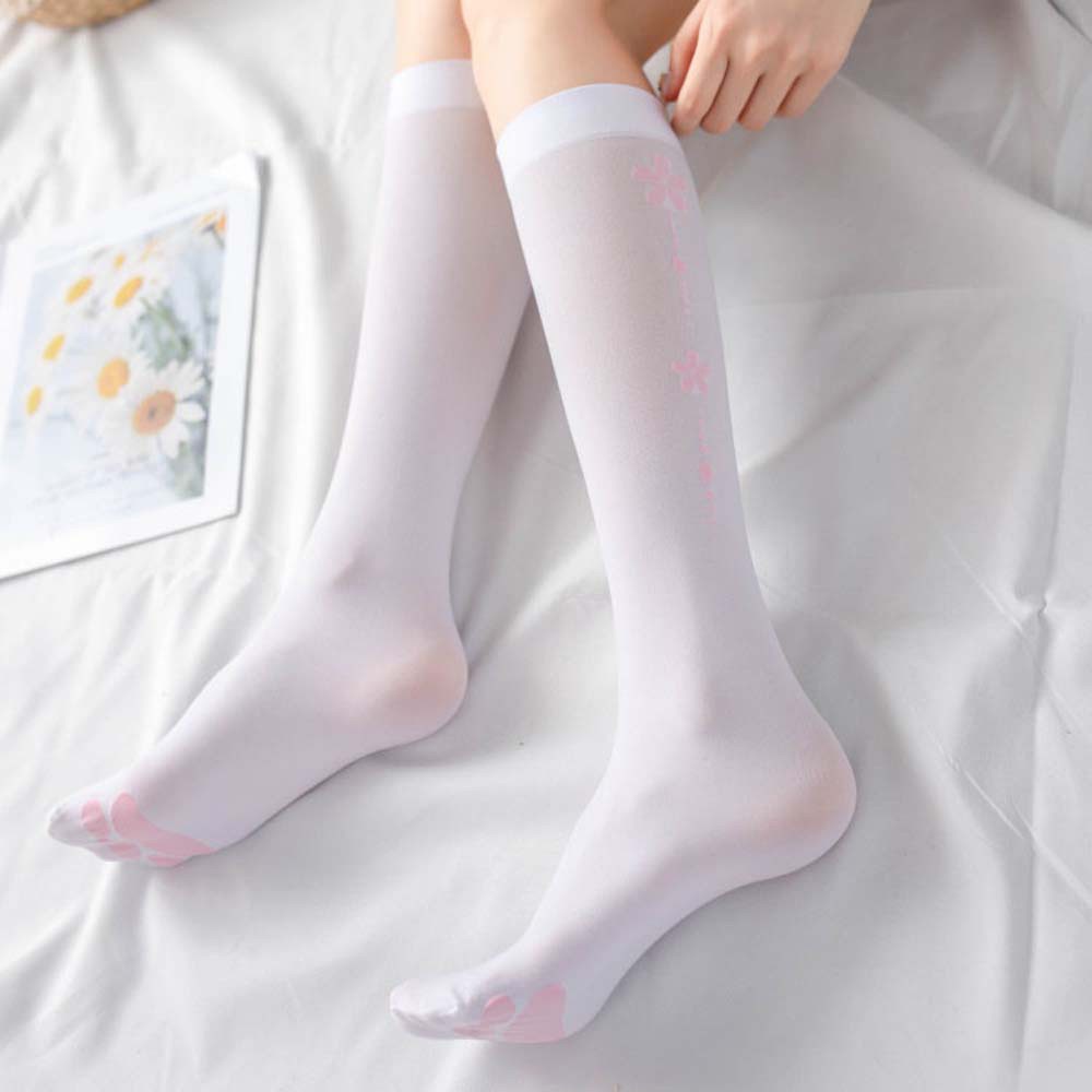 Mxbeauty Quần Tất Ống Dài In Hình Chân Mèo Màu Trắng / Hồng Phong Cách Nhật Bản Quyến Rũ Cho Nữ | BigBuy360 - bigbuy360.vn