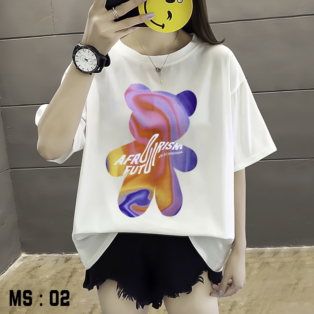 Áo thun nữ tay lỡ Unisex AQI, áo phông form rộng N101 chất vải mềm mịn