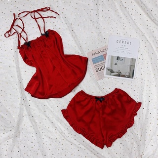 Set ngủ 2 dây lụa satin cao cấp