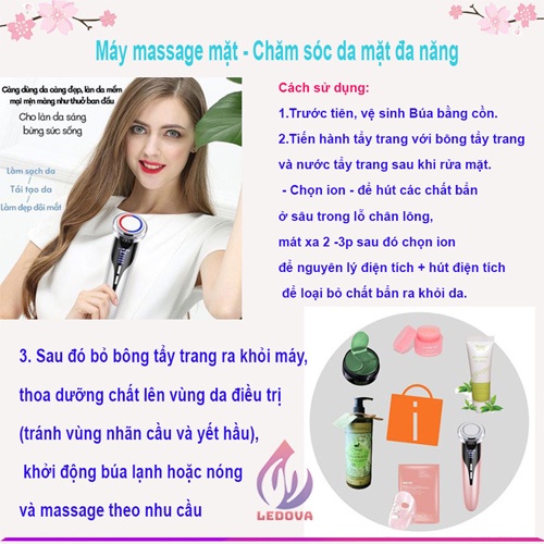 Máy đẩy tinh chất chăm sóc - massage - làm săn chắc làn da mặt