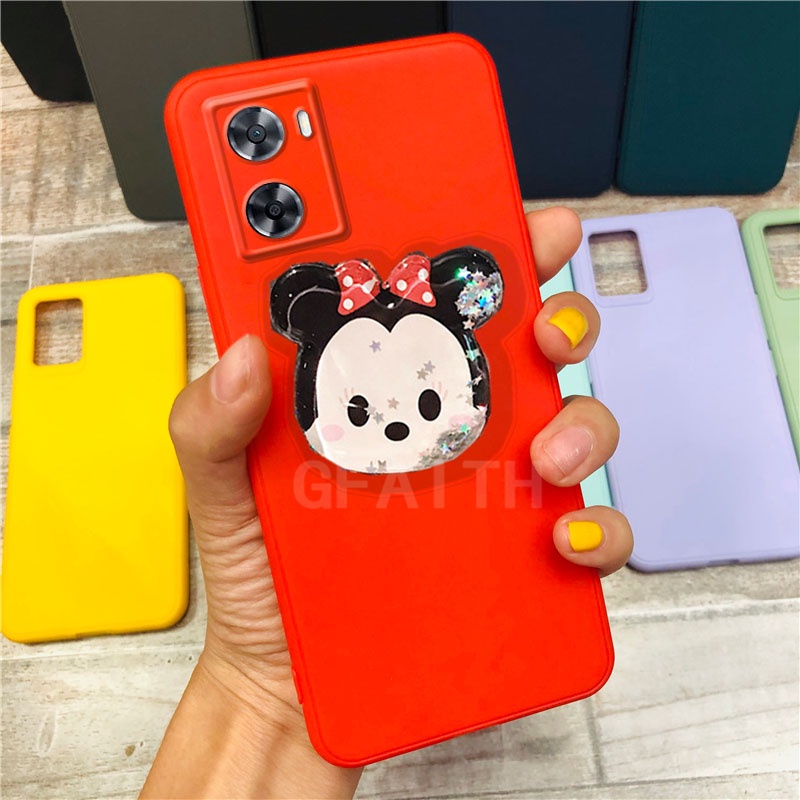 Ốp Điện Thoại Silicone TPU Mềm Mẫu Mới Thời Trang Có Giá Đỡ Cho Oppo A57 4G 2022 Oppo A57 OPPOA57