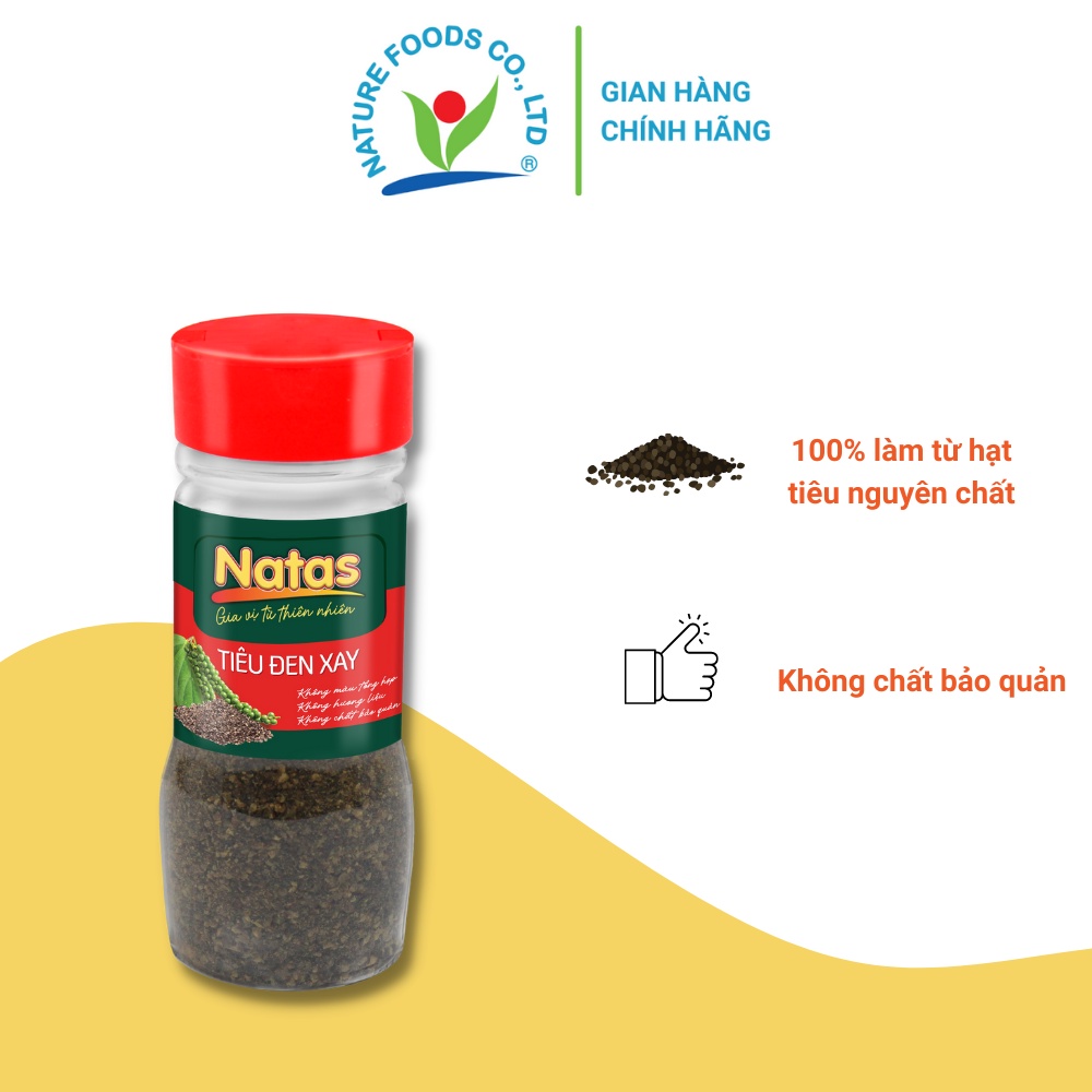 Bột tiêu đen xay Natas Hũ 55gr