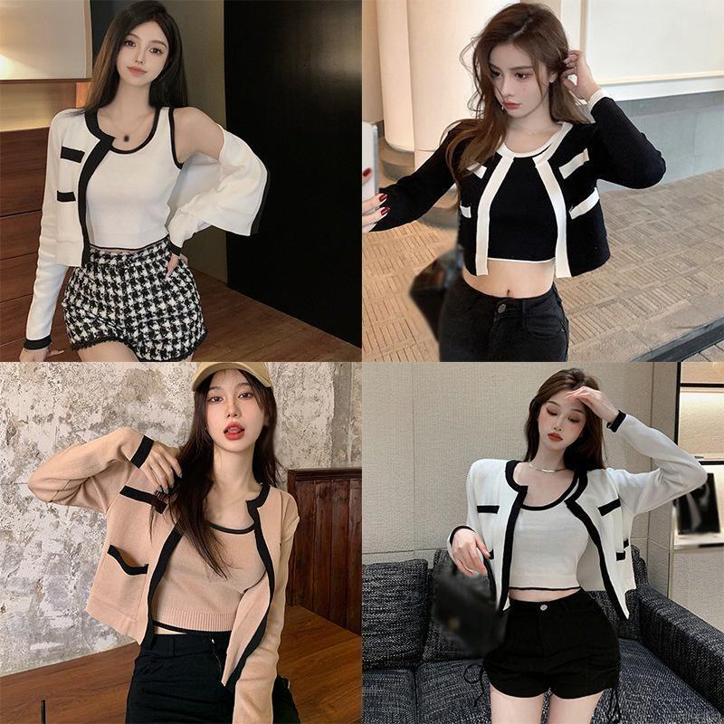 Áo khoác cardigan cổ tròn màu sắc thời trang cho nữ
