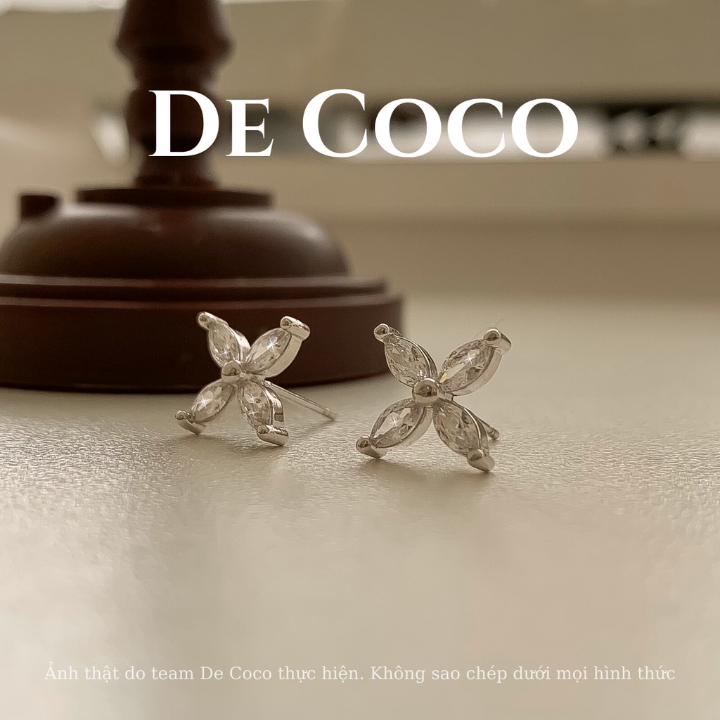 [Mã SKAMCLU8 giảm 10% cho đơn từ 100K] Khuyên tai mix kẹp vành hình hoa Daria De Coco