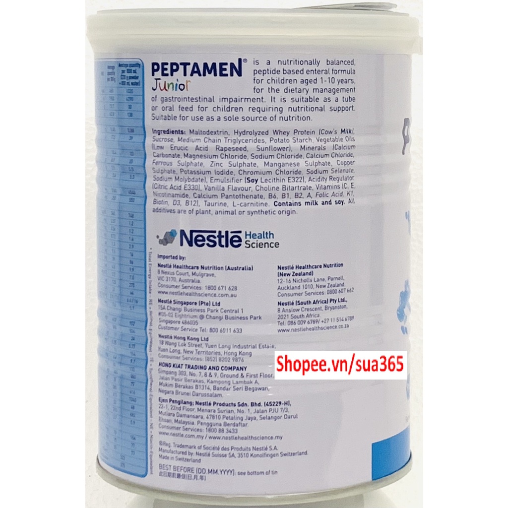 Sữa Peptamen Junior hộp 400gr - Date Luôn Mới