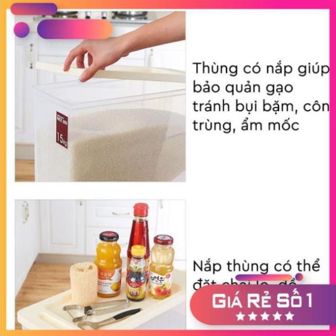 Thùng đựng gạo thông minh Tashuan TS3626B 10kg - vật dụng nhà bếp tiện lợi