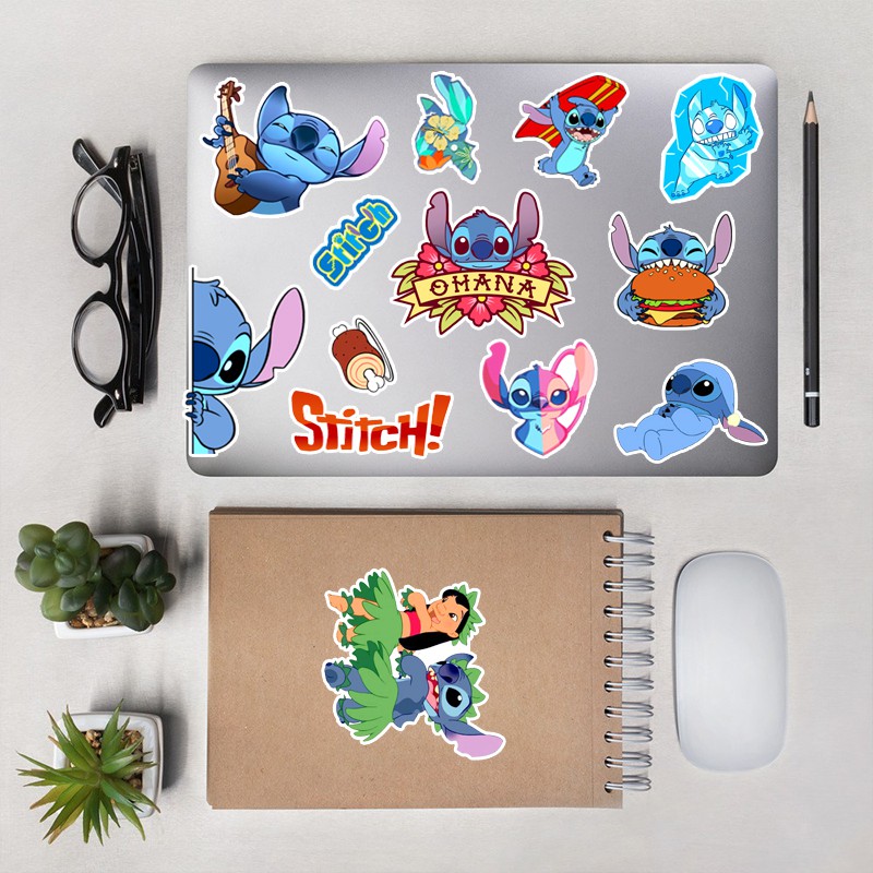 [ Xưởng Sản Xuất ] Sticker chủ Đề Stitch | Sticker Dán Nón Bảo Hiểm