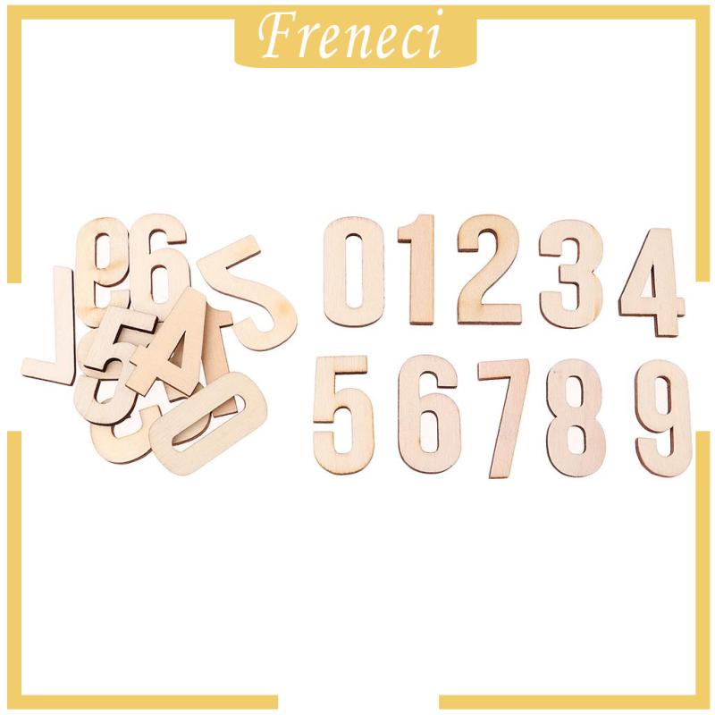 Set 10 Chữ Số Từ 0-9 Bằng Gỗ Chưa Hoàn Thiện Dùng Làm Sổ Tay Thủ Công