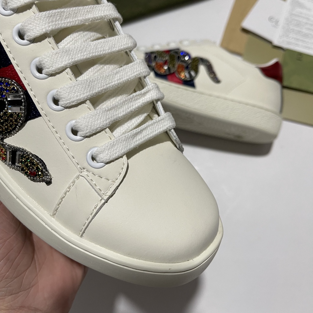 giày GUCCI ace rắn đính đá cao cấp mới