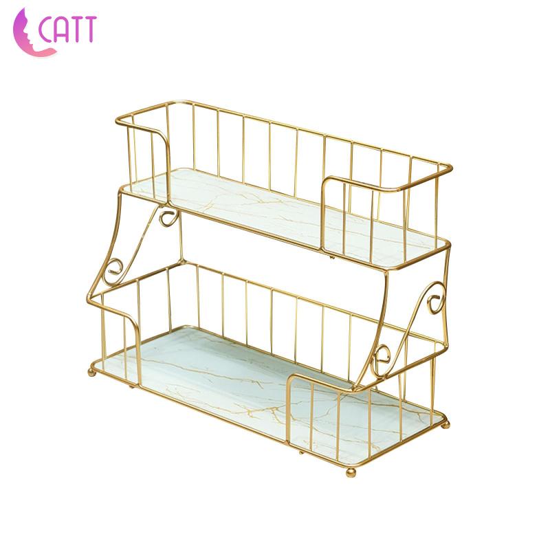 [Dadada1] Kệ Đựng Đồ Trang Điểm / Nước Hoa / Dầu Gội / Đầm / Nhà Tắm 2 Tầng Sắp Xếp Gọn Gàng