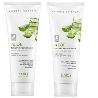 COMBO 2 TUÝP- Sữa rửa mặt lô hội ALOE DABO FOAM CLEANSING 3in 1 Hàn quốc 60ml/Tuýp.