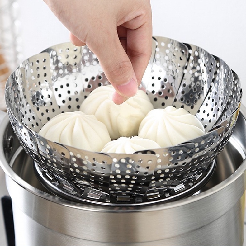 [Tổng Kho Sỉ] Khay / Xửng / Vỉ CHÕ HẤP INOX XÒE CÁNH V1 Đa Năng 3 Chân Hấp Bánh, Bánh Bao, Đồ Ăn - Dụng Cụ Nhà Bếp