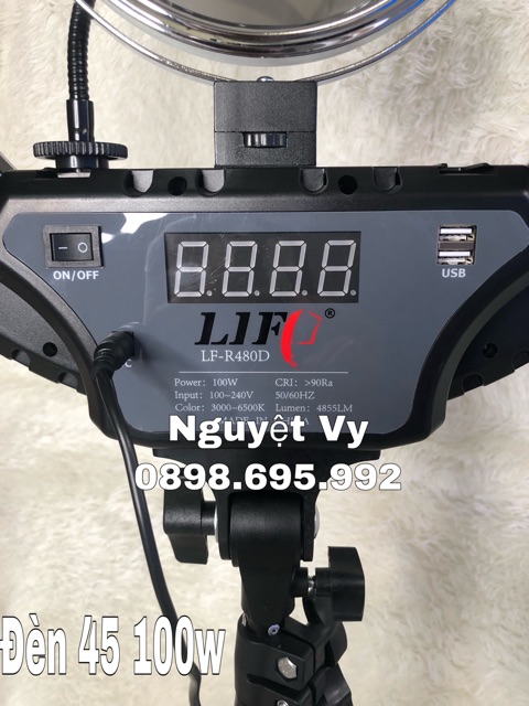 Đèn livestream hệ mới nhất 100w siêu sáng và nét mịn