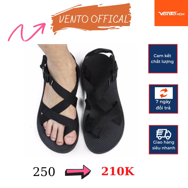 Giày sandal Nam VENTO kiểu xỏ ngón quai dây có thể rút sao cho vừa bàn chân mỗi người đế cao su chống trơn NV65