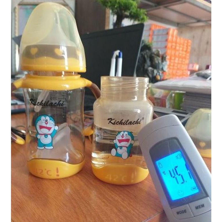 180ml/240ml - Bình sữa PPSU cao cấp cổ rộng cảm ứng nhiệt chống sặc an toàn cho bé KICHILACHI KICHI (Công nghệ Nhật)