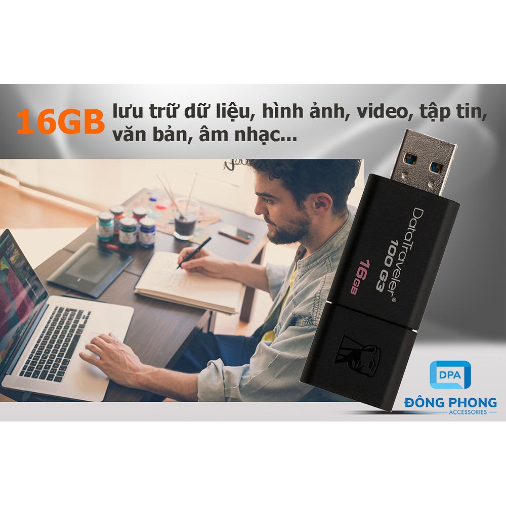 USB 3.0 Kingston 16GB Chính Hãng Bảo Hành 5 Năm