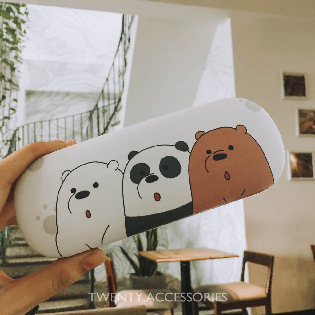 Hộp đựng kính dễ thương + tặng khăn lau kính. Ảnh thật