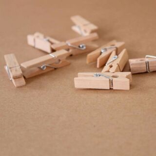 Set 50 kẹp gỗ mini treo ảnh