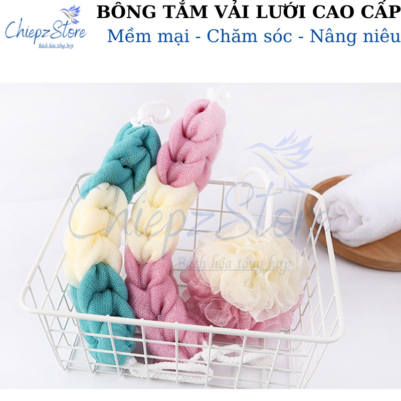 Bộ bông tắm vải lưới cao cấp