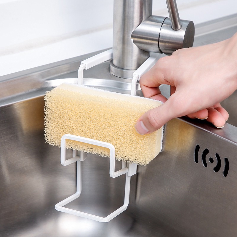 Giá Đỡ Đựng Xà Phòng Mút Rửa Chén Hai Tầng Ráo Nước Sắp Xếp Gọn Gàng Cho Nhà Bếp Nhà