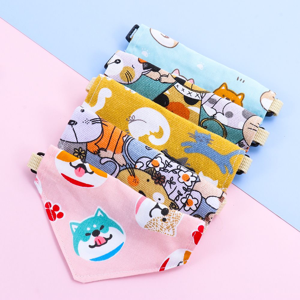 Khăn Choàng Cổ Hình Tam Giác Có Thể Giặt Sạch Trang Trí Cho Thú Cưng