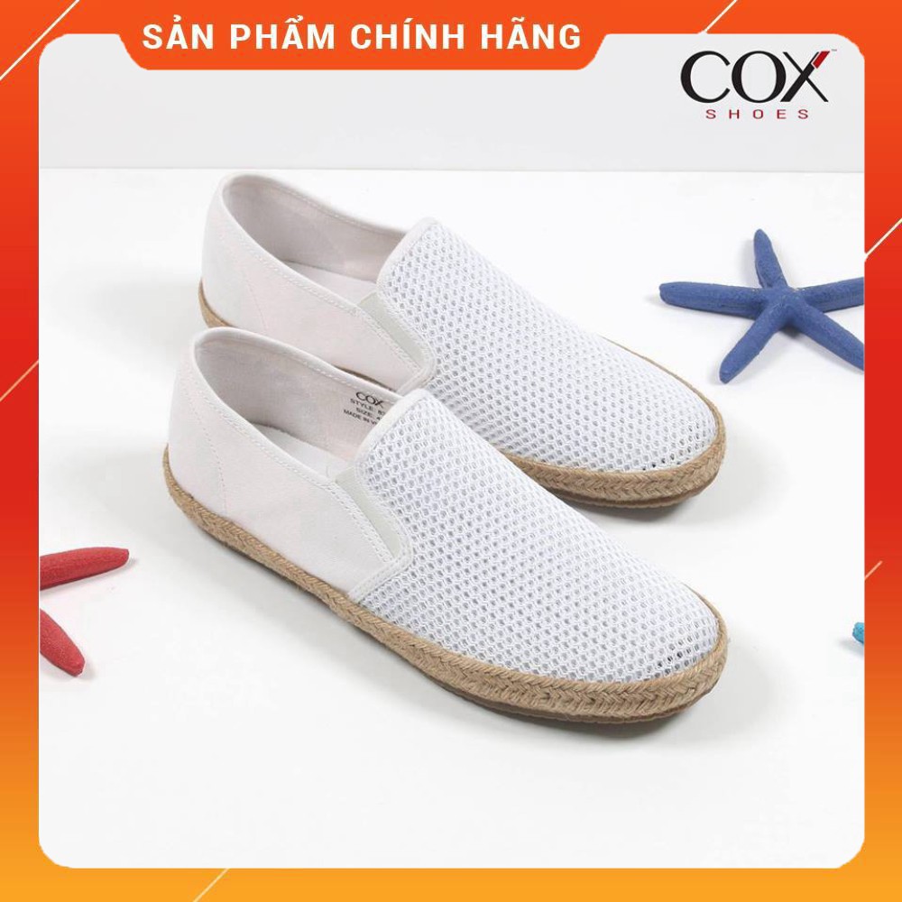 ĐẲNG CẤP TT [COX] GIày Lười Vải Cox Shoes White 831 CHÍNH HÃNG & | BigBuy360 - bigbuy360.vn