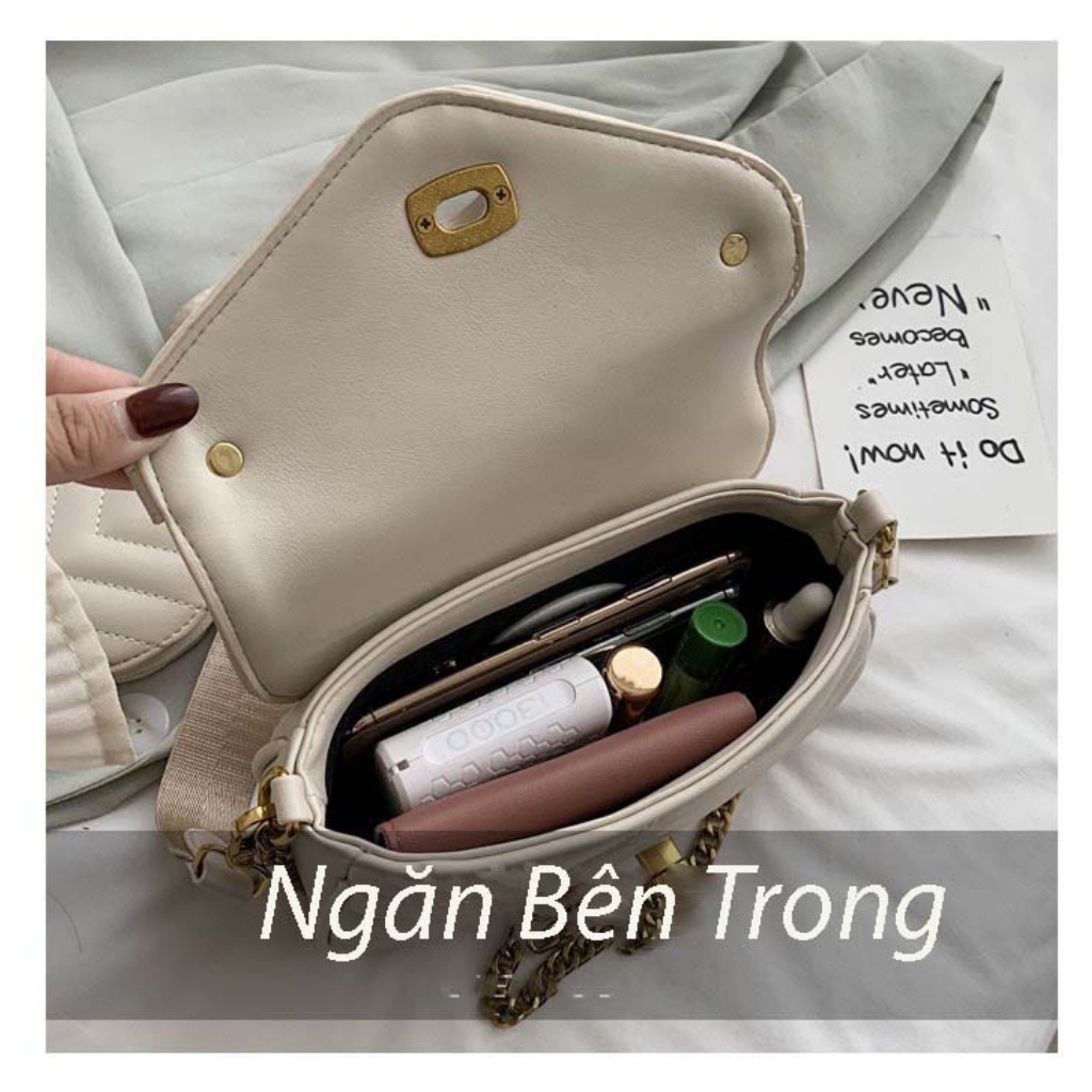 Túi Xách Nữ Đeo Chéo ❤FreeShip❤ Túi Đeo Chéo Nữ Đẹp Tặng Kèm Ví Nhỏ Chất Da Đẹp Size 21