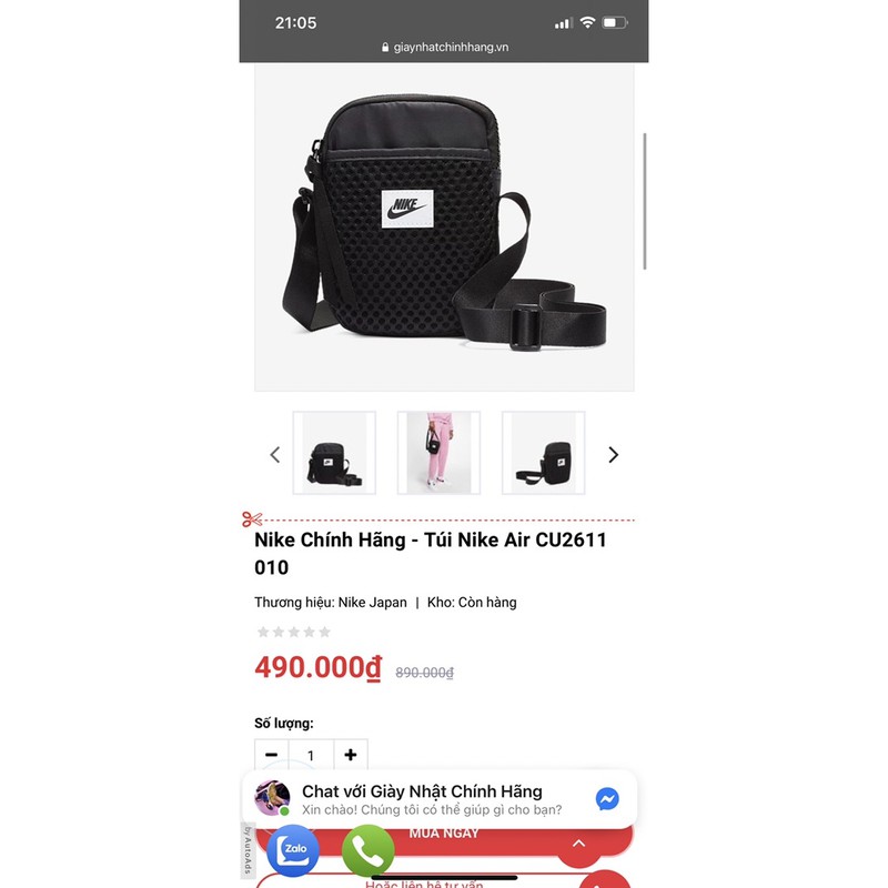 ❤️Túi chéo mini N Air cực tiện lợi đáng yêu  CU2611 010