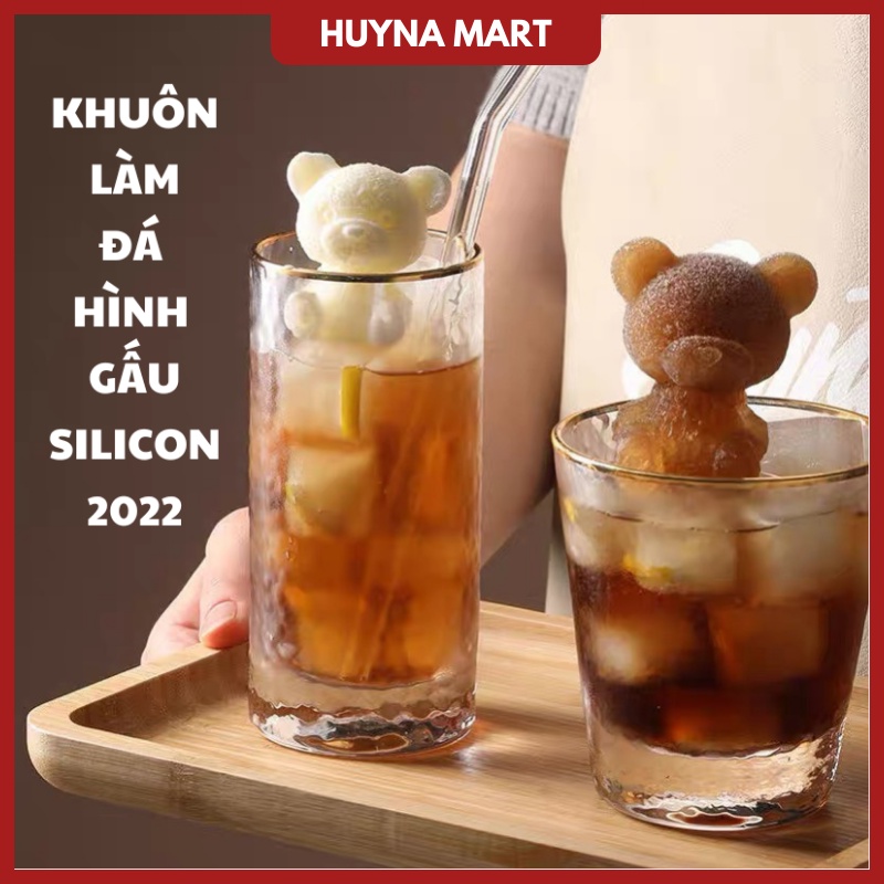 Khuôn Làm Đá Hình Gấu Silicon Dễ Thương 2022 Huyna Mart NC64