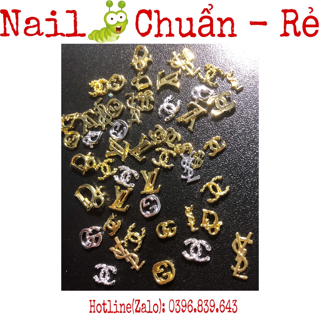 Set CHarm Thương Hiệu Gucci Chanel Gắn Móng - Phụ Kiện Trang Trí Nail