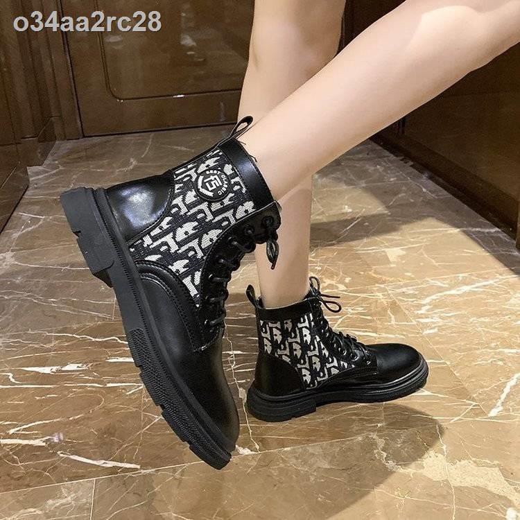 ♚▥Boots 2020 mới hợp thời trang Martin kiểu Anh vuông với giản dị phù tất cả các giày nữ sinh viên đại học Hàn Quốc