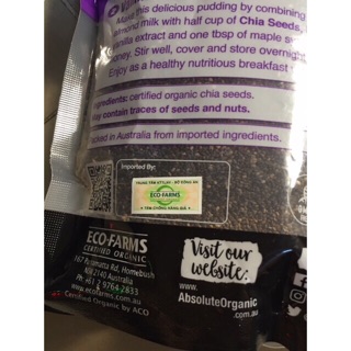 HẠT CHIA SEEDS 1kg( tem chính hãng eco fram)